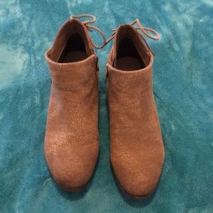 Pierre Dumas canvas and leather ankle boots size 9